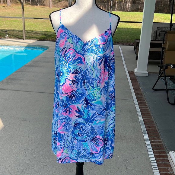 dusk strappy silk dress Lilly Pulitzer Dusk Strappy Silk Maxi Dress